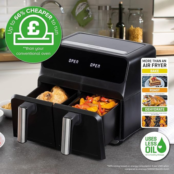 Daewoo Digital Double Draw Air Fryer - 8L